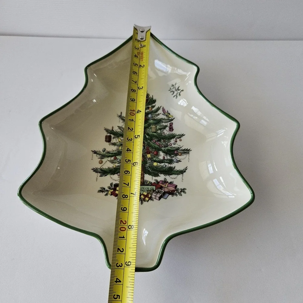 Spode Christmas Tree Dish - NEW - 9in  Model XT8261-XP With Box Candy Serving